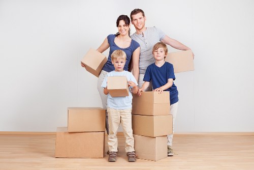 Household boxes and furniture prepared for a Kensal Green removal service