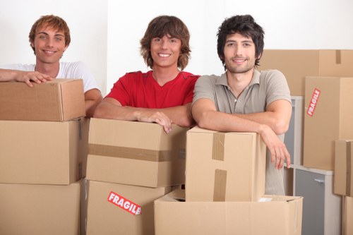 Removal van loading furniture for a Kensal Green home move